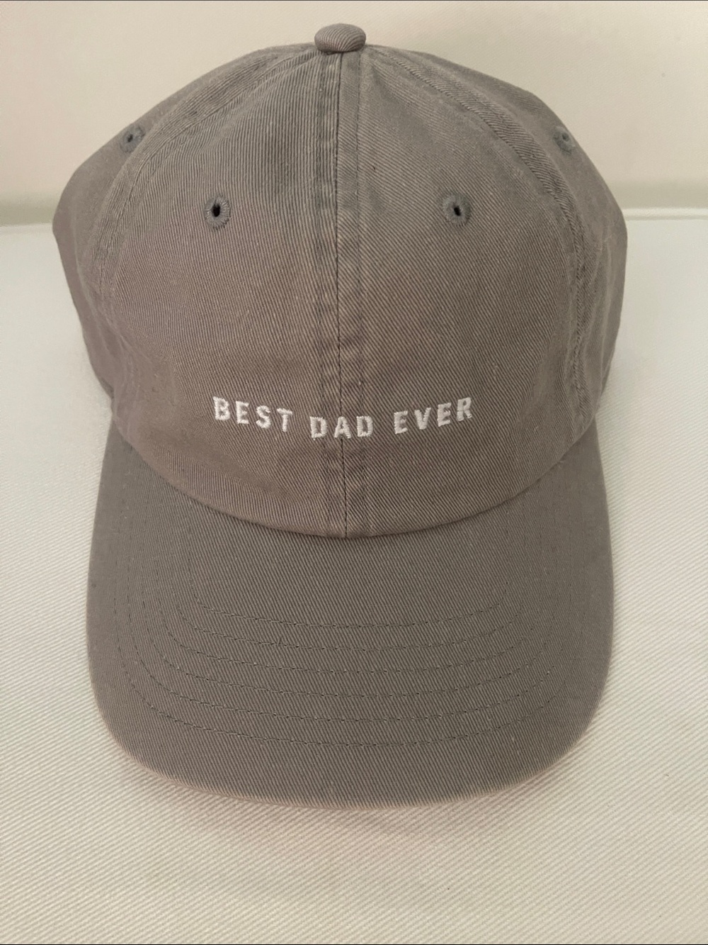 Wembley “BEST DAD EVER” Grey Adjustable One Size Embroidered Hat/Cap